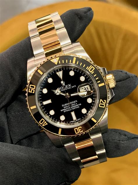 rolex stainless and gold